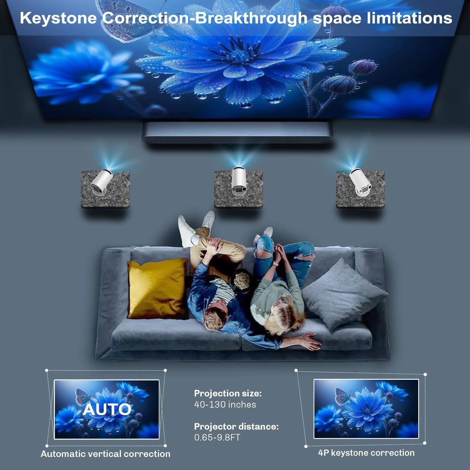 SimpfyLtd Mini Portable Projector 4K