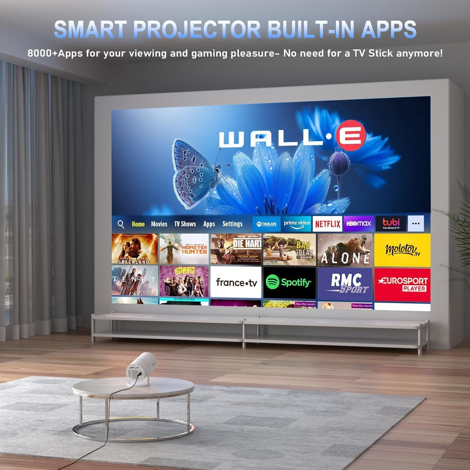 SimpfyLtd Mini Portable Projector 4K
