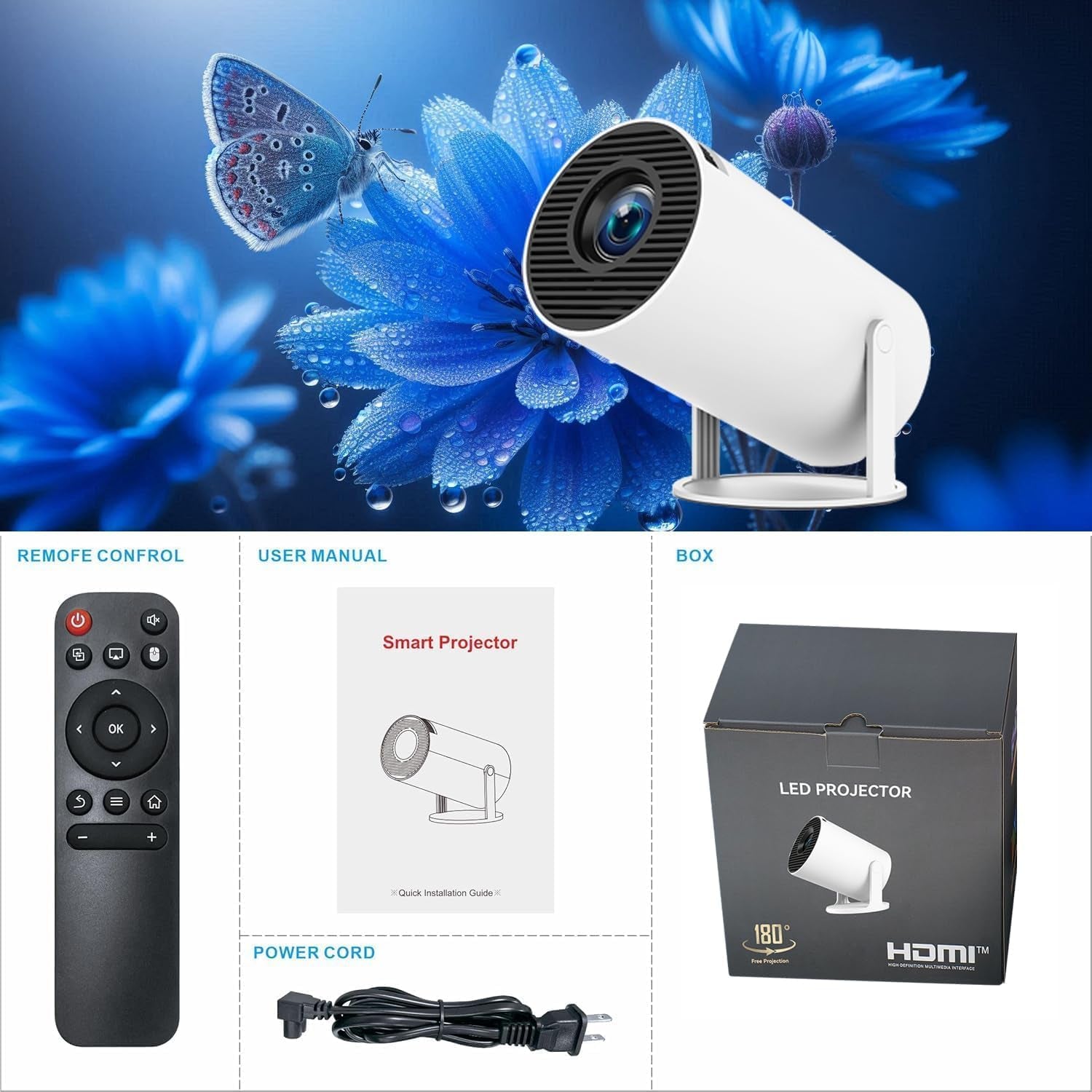 SimpfyLtd Mini Portable Projector 4K